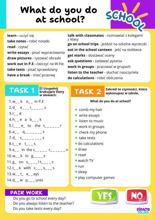 easy peasy English  - at school