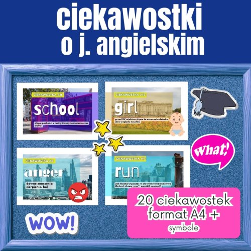 ciekawostki o j. angielskim - prezentacja/wystawa