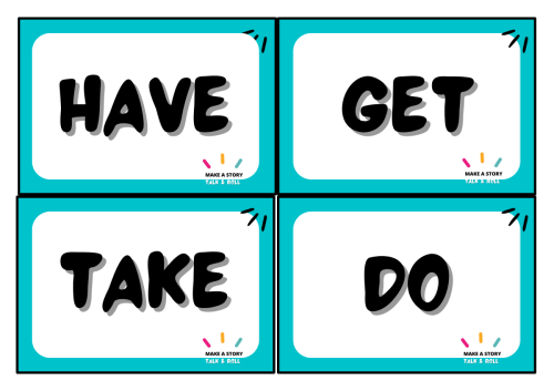 karty z czasownikami 