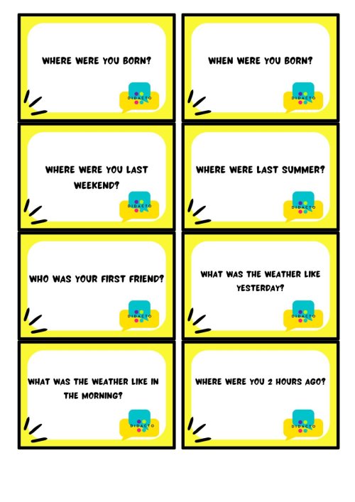 pytania Past Simple - level 1