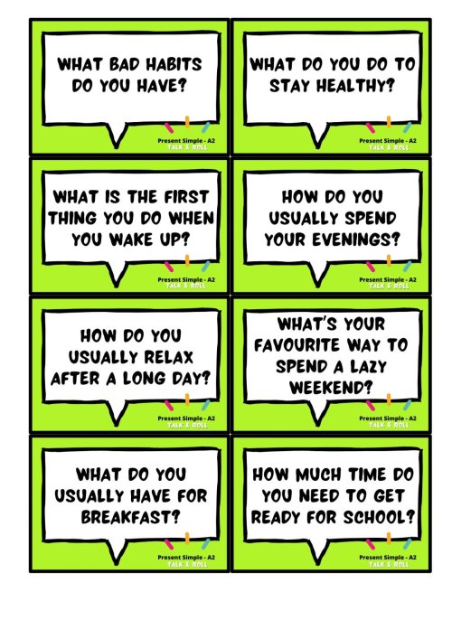 pytania PRESENT SIMPLE - level 2