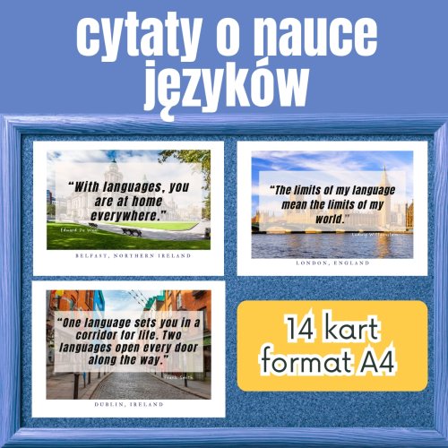 cytaty o nauce języków - gazetka/prezentacja